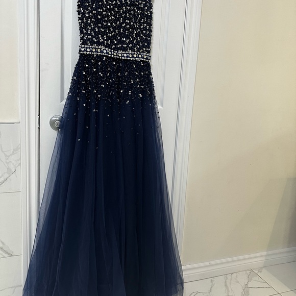 Navy blue dress. Worn only once - Picture 2 of 3